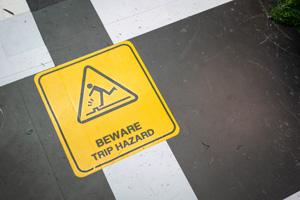 Beware trip hazard