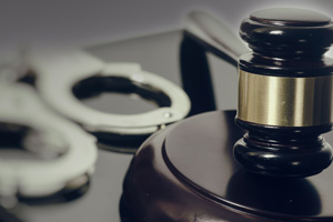 gavel and handcuffs