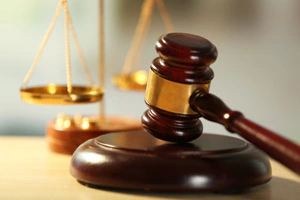 Wooden judges gavel