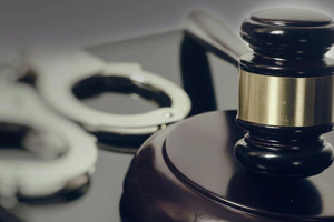 gavel and handcuffs